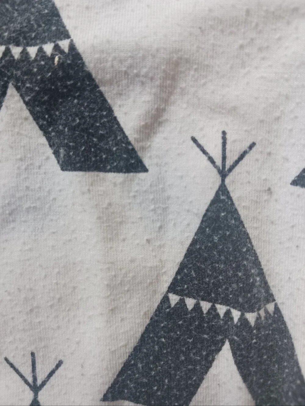 Zipadee Zip Teepee Print Sleep Sack - White and Charcoal